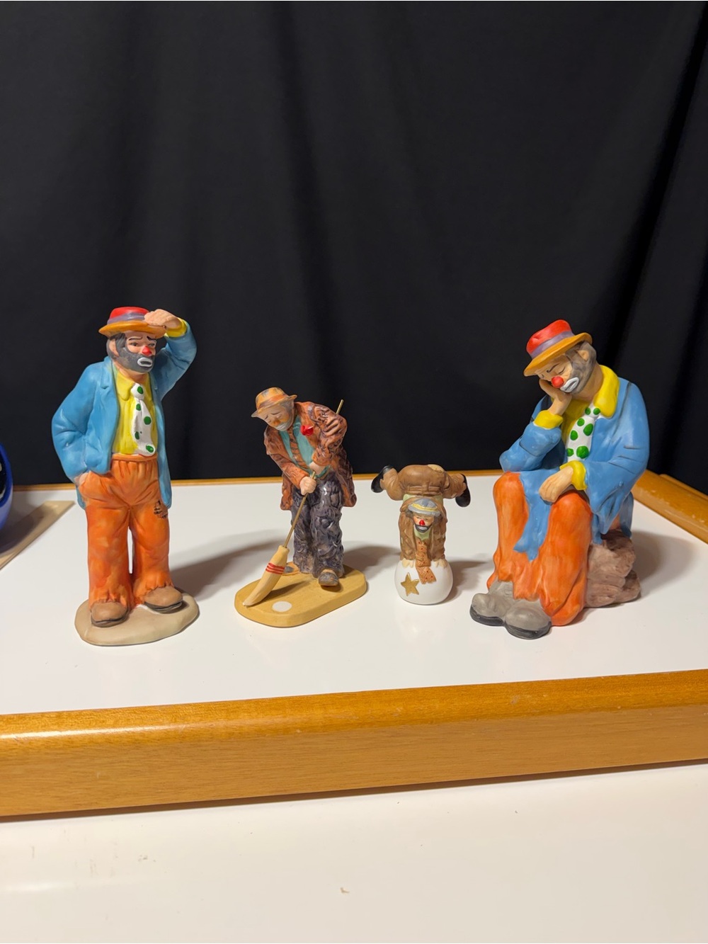 Emmett Kelly Jr. 4 piece set of Clown Hobos. Vintage